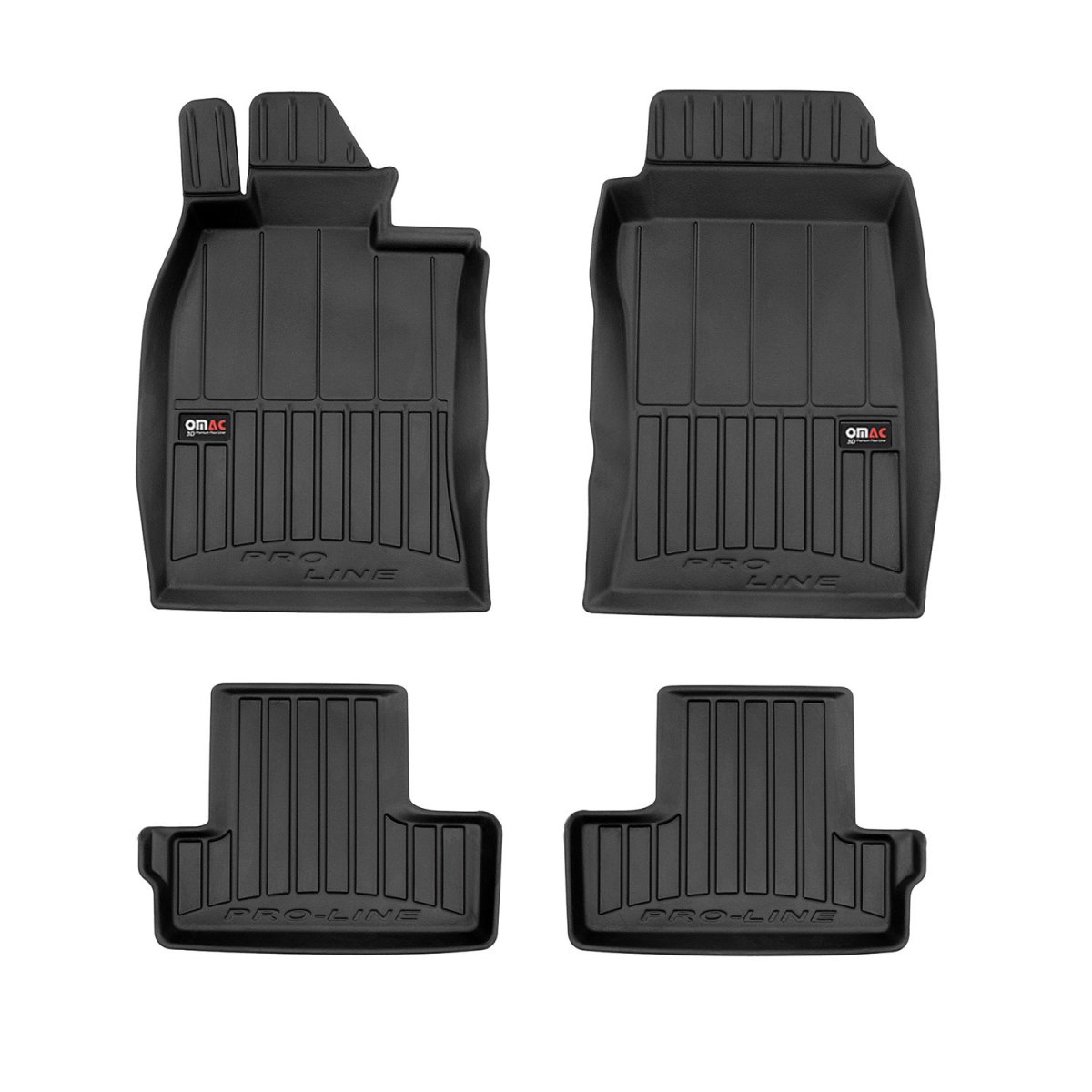MINI ONE Floor Mats - Omac - Premium TPE 4 Pcs - Black - '01-'06